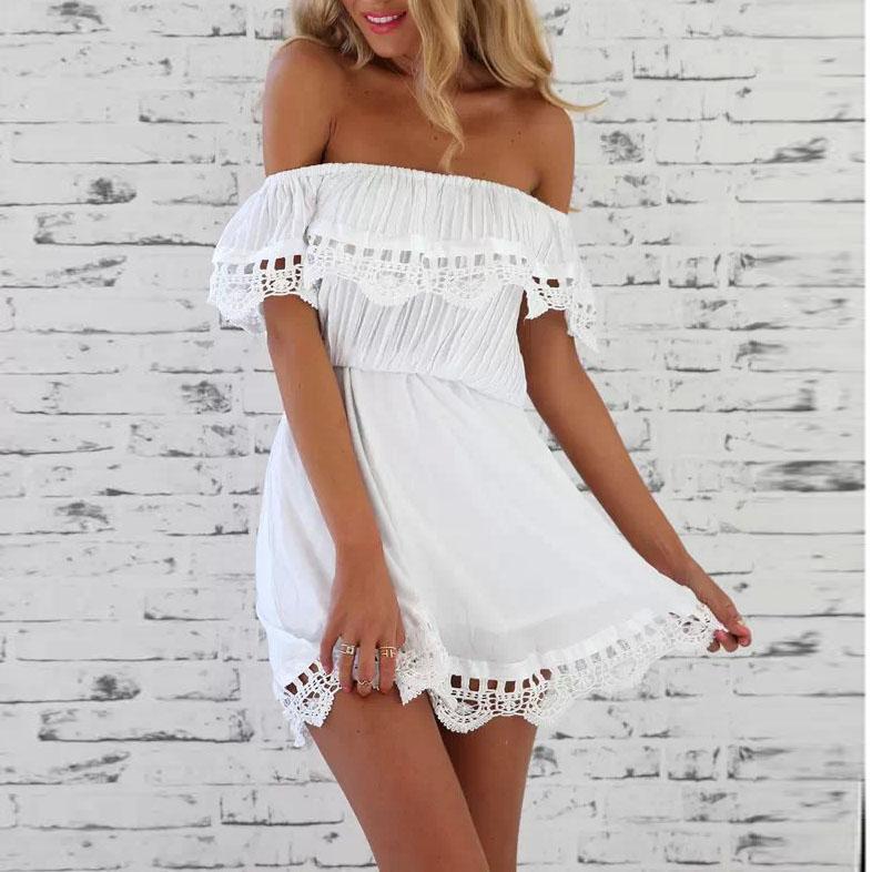 white flowy dress short